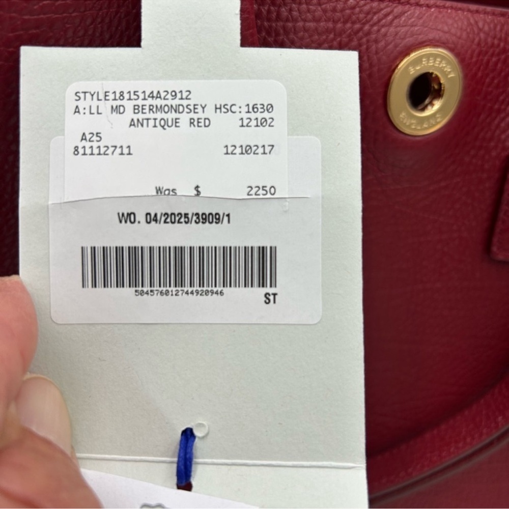 Women’s Burberry banner pebble grain leather tote/shoulder bag Classic check NWT - Picture 12 of 15